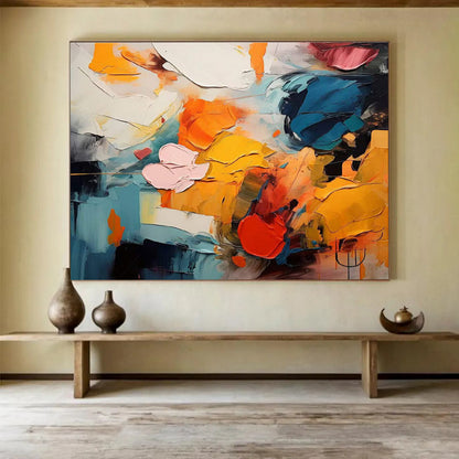 “Color - Blocked Abstract” - Dynamic Abstract Painting On Canvas DKH831
