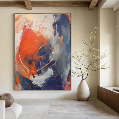 “Vibrant Swirl Abstract” - Abstract Expressionist Painting On Canvas DTP133