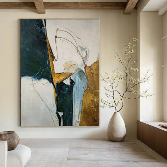 “Colorful, Dynamic Abstract Forms” - Abstract Painting On Canvas CT2336