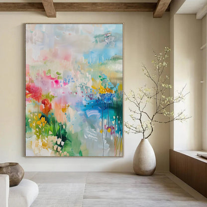 “Colorful Abstract Landscape” – Abstract Landscape Painting CT1180