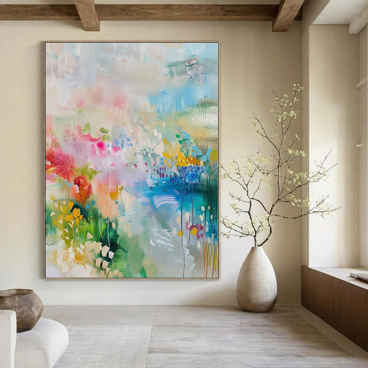 “Colorful Abstract Landscape” – Abstract Landscape Painting CT1180