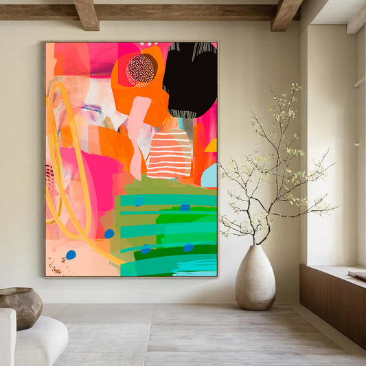 “Colorful Abstract Shapes” - Lively Abstract Art CT2010