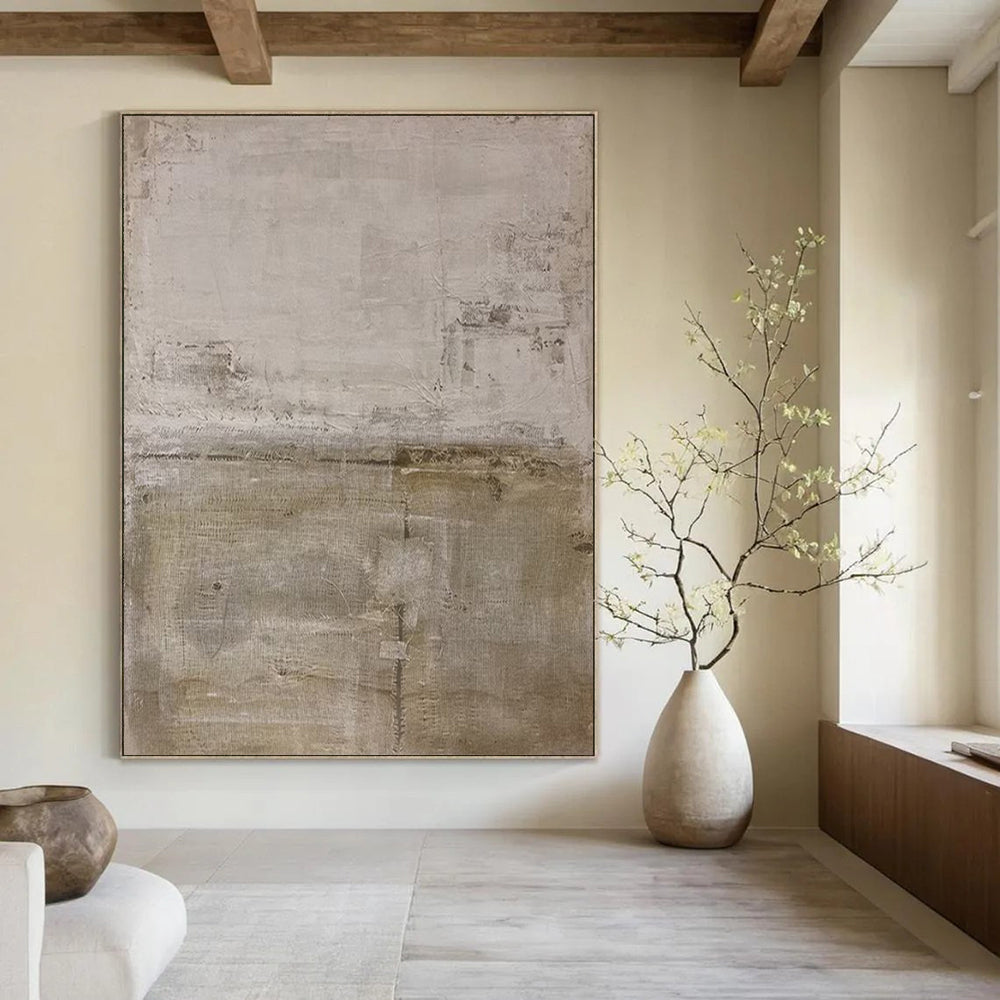 “Light - Toned Textured Abstract” ，Abstract Textured Acrylic Painting CT0957