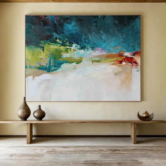 “Colorful Abstract Terrain” Abstract Acrylic Painting On Canvas DKH510