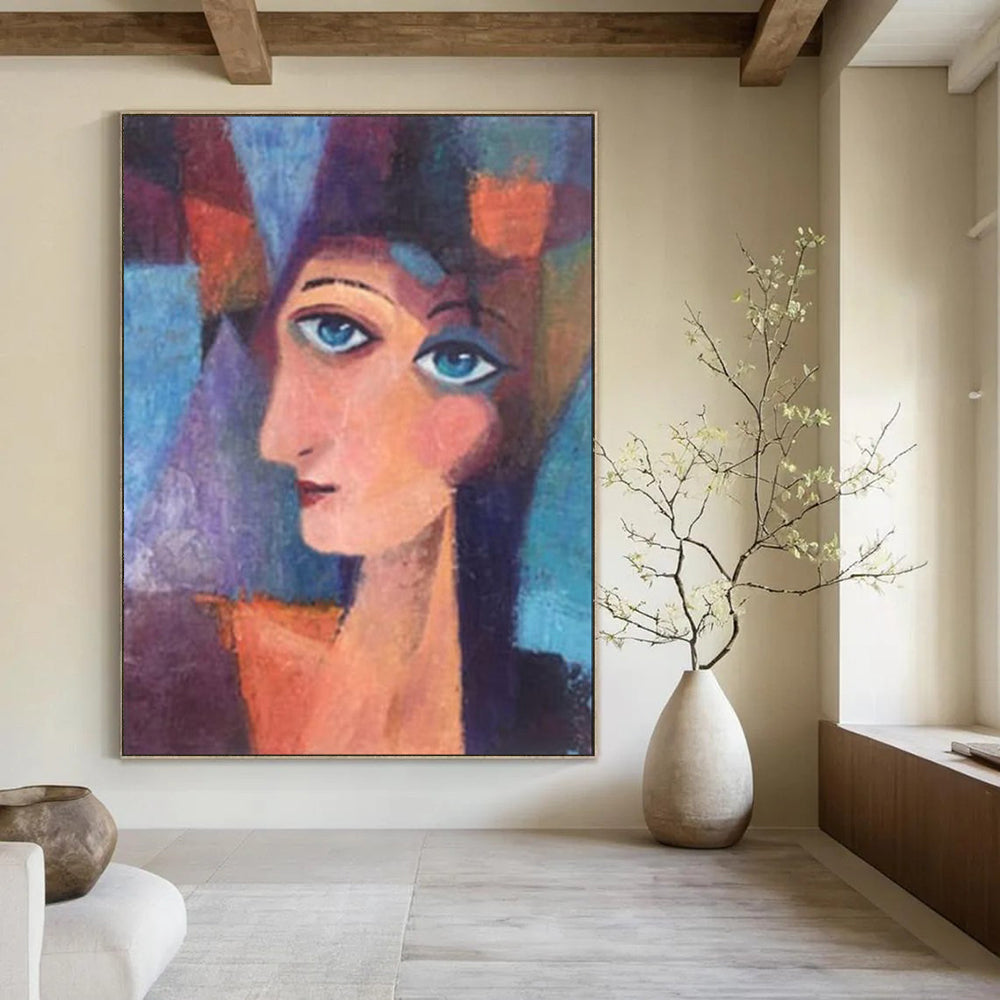 “Cubist - Style Portrait” - Cubist Figurative Painting CT1997