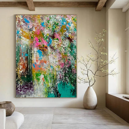 Vivid Floral Chaos - Abstract Acrylic Art CT1227