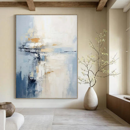 “Soft - Toned Abstract Reflection” - Abstract Painting On Canvas CT2339