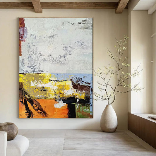 “Bold Color Block Abstract” - Expressionist Painting On Canvas DTP019