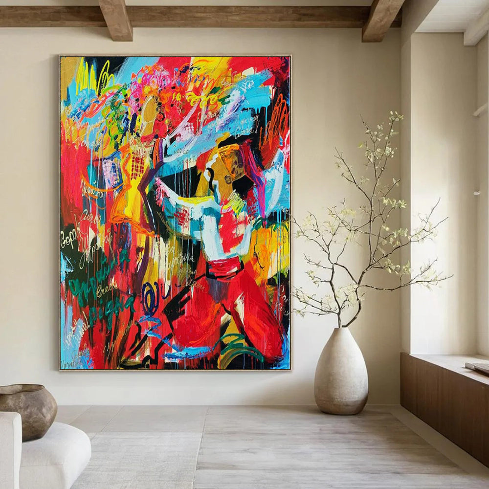 “Colorful Abstract Celebration” – Abstract Expressionist Painting CT1192