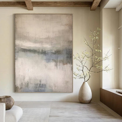 “Muted Tonal Landscape” - Abstract Impressionist - Style Painting On Canvas DKH1667