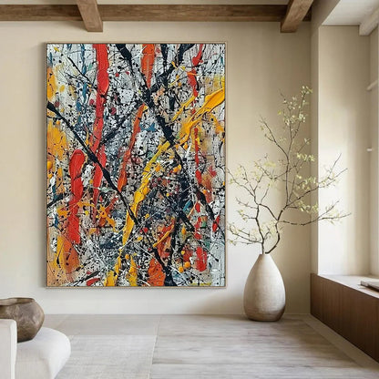“Colorful Drip - Style Abstract” - Abstract Painting On Canvas CT2355