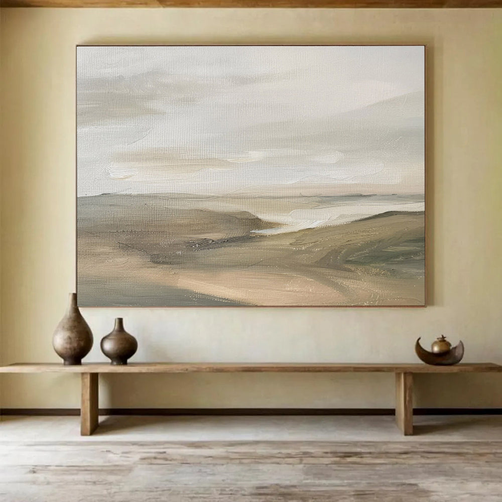 Earth Tones Landscape Gentle Terrain Painting On Canvas DKH247