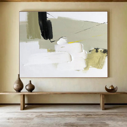 Subtle Color Accent Abstract Painting On Canvas DKH314