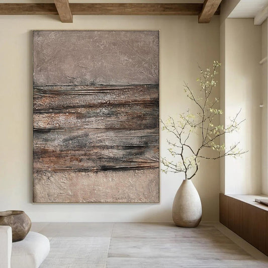 “Brown - Black Layered Textures” – Abstract Layered Art CT0968
