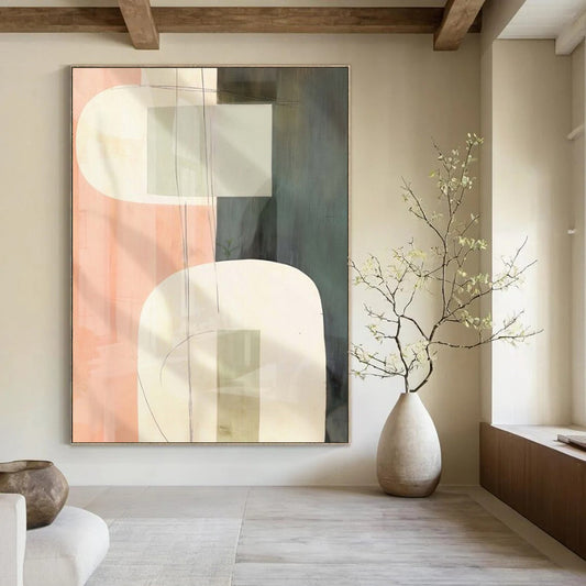 “Pastel Shape and Line” – Minimalist Abstract Art CT1048