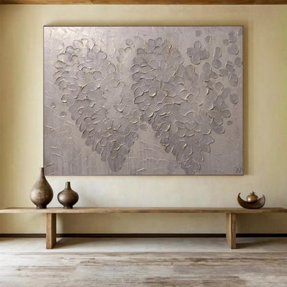“Textured Silver Blooms” – Metallic silver with raised, petal - like patterns CT1687