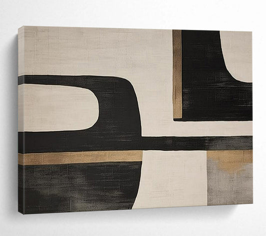 “Mid - Century Geometric Balance” – Abstract Acrylic Painting CT1734
