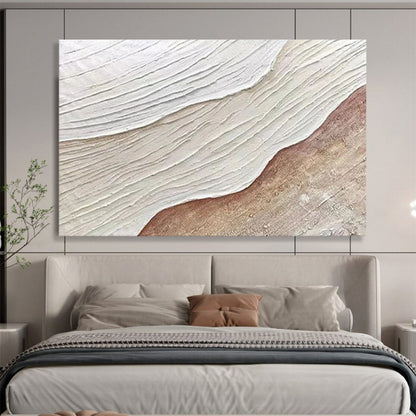 “Textured Earth Layers” - Tones of white, beige, brown; layered, textured patterns resembling geological formations CT1553