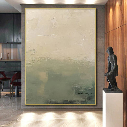 “Light Brown - Green Gradient Texture”，Abstract Textured Style CT0657