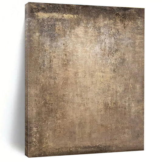 “Vintage Textured Taupe”，Rustic Abstract Art CT0647