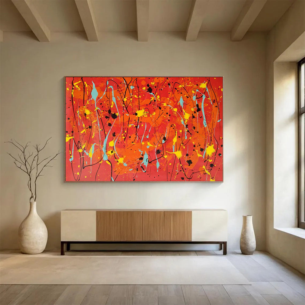 “Vibrant Splash Symphony” – Abstract Acrylic Painting CT1725