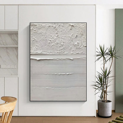 “White Textured Minimalist Art”，Abstract Minimalist Art CT0611