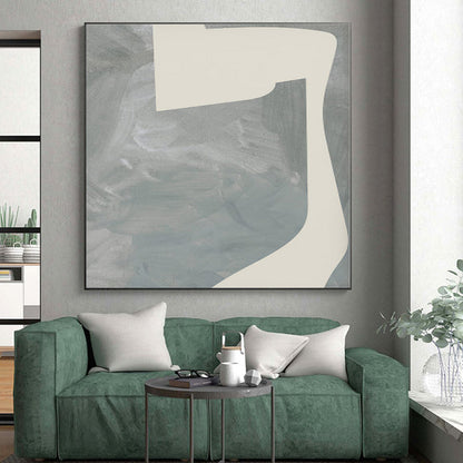 “Evolving Gray - Beige Forms” - Abstract Minimalist Art CT0437