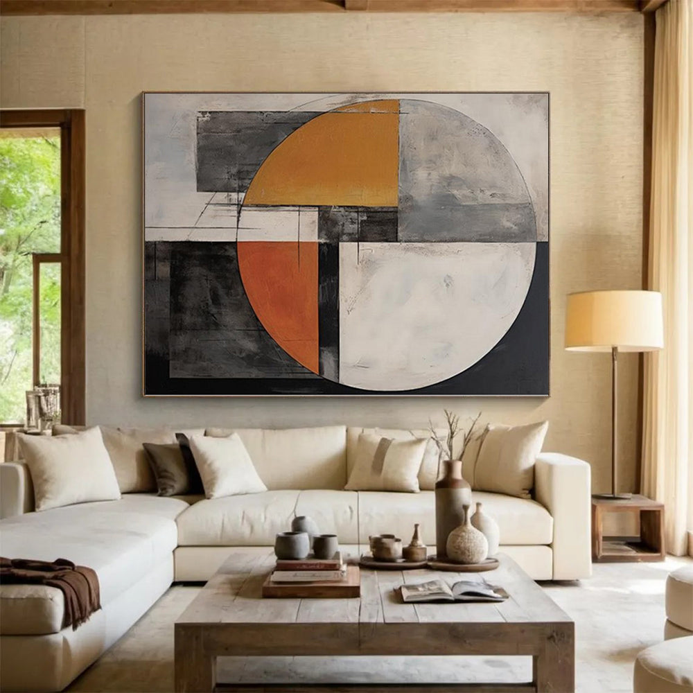 “Circular Geometric Abstraction” Abstract Acrylic Art CT0247