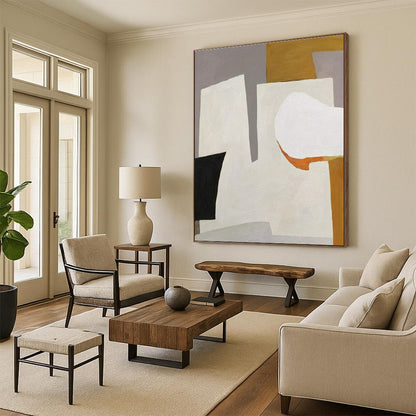 “Morandi Color Block Collage”，Minimalist Abstract Style CT0655