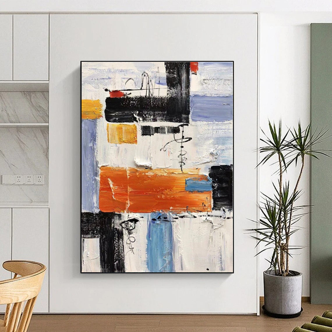 “Colorful Abstract Block Composition” - Abstract Expressionist Art CT0412