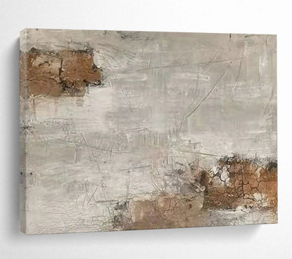 “Mottled Gray - Brown Abstract” - Grays, browns; uneven, cracked - texture abstraction CT1626