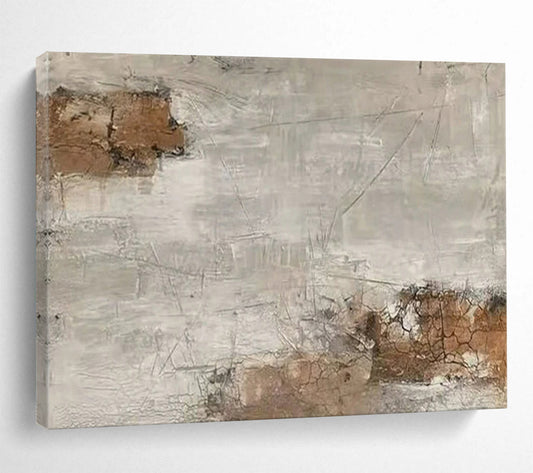 “Mottled Gray - Brown Abstract” - Grays, browns; uneven, cracked - texture abstraction CT1626