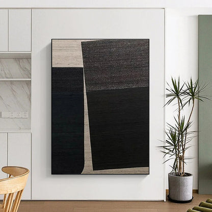 “Black - Brown Geometric Collage”，Minimalist Style CT0660