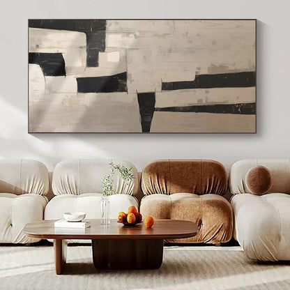 “Black - White Abstract Blocks” Abstract Acrylic Creation CT0123