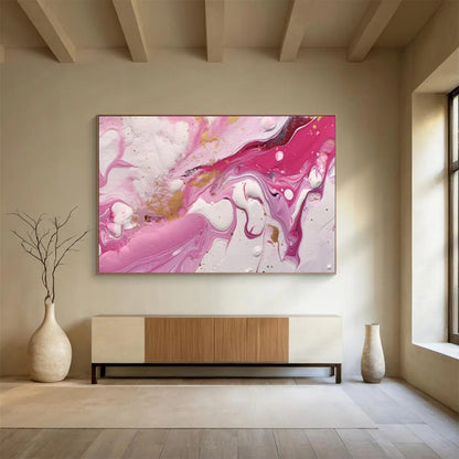 “Pink - Gold Marbled Dream” - Pinks, whites, golds; swirling, marbled patterns with gold flecks CT1617