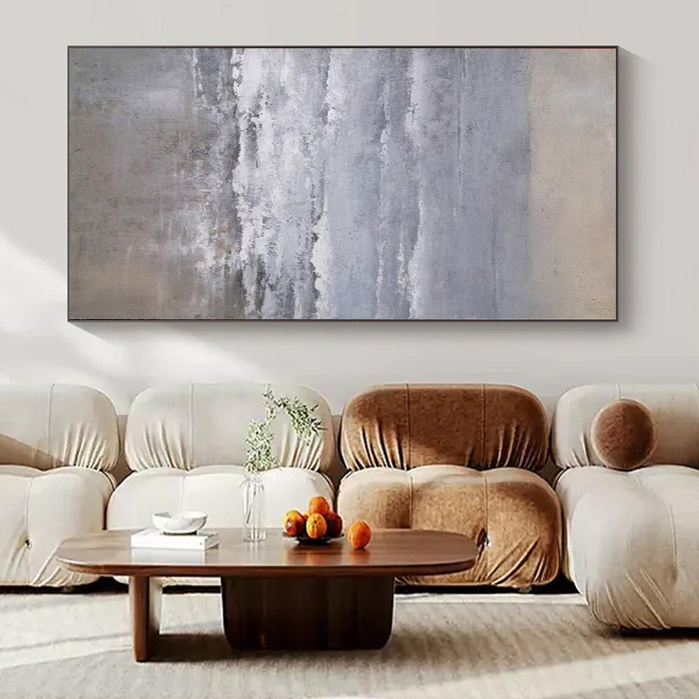 “Gray - White Abstract Seascapes” – Abstract Landscape Painting CT1161