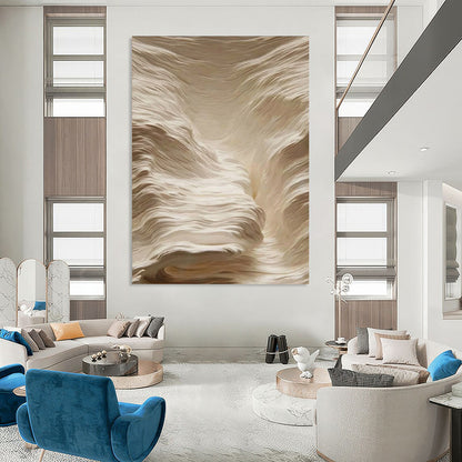 “Creamy Wavy Textures” - Abstract Impasto Painting On Canvas DTP023