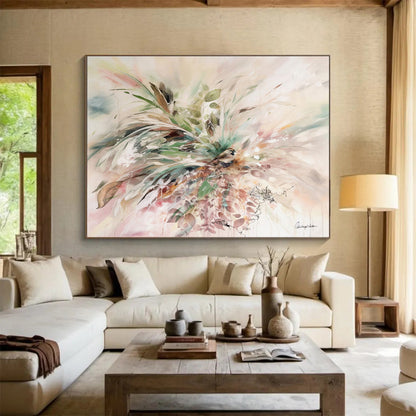 “Nature’s Bouquet with Bird” Impressionist - Style Nature Painting On Canvas DKH535