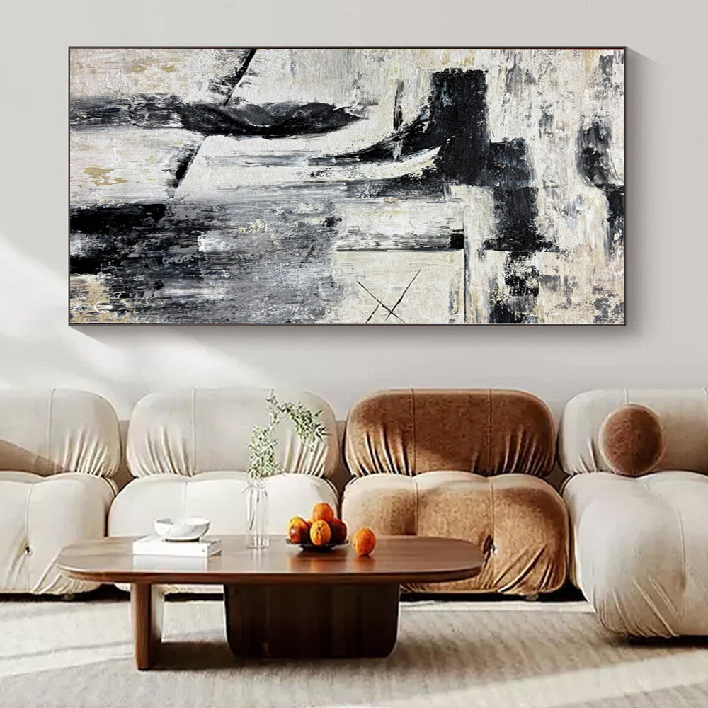 Monochrome Abstract Construction - Oil Painting CT1223