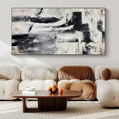 Monochrome Abstract Construction - Oil Painting CT1223