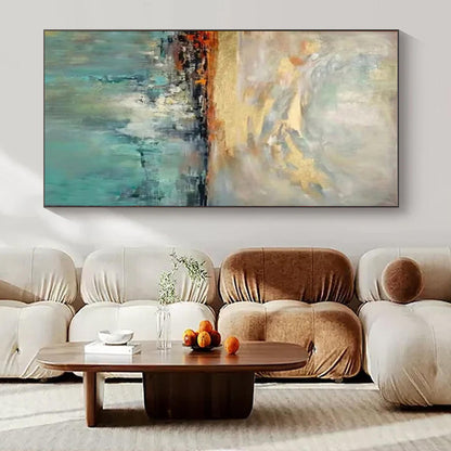 Abstract Landscape with Sky and Water - Impressionistic Abstract Landscape Painting CT1422