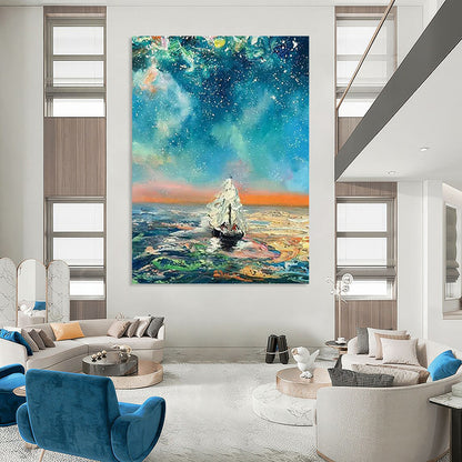 “Sunny Countryside Landscape” - Colorful Impressionistic Landscape Painting DKH1049