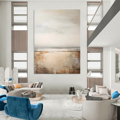 “Muted Coastal Abstraction” - Abstract Landscape Painting On Canvas DTP132