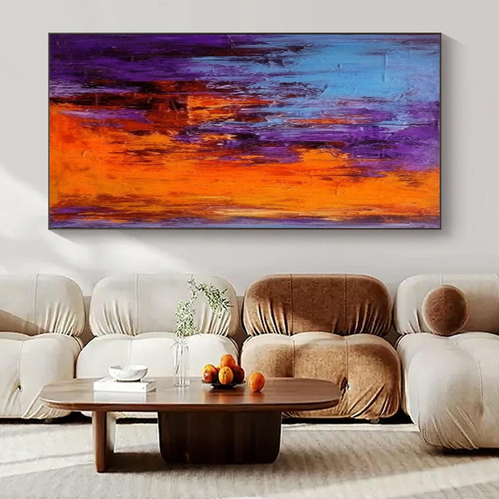 “Purple - Orange Ember Glow” – Abstract Expressionist Art CT1032
