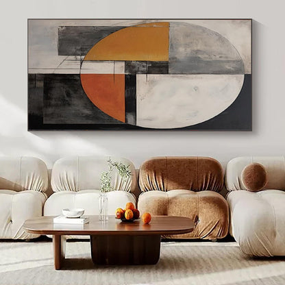 Half - Circle Color Blocks - Abstract Geometric Art CT1208