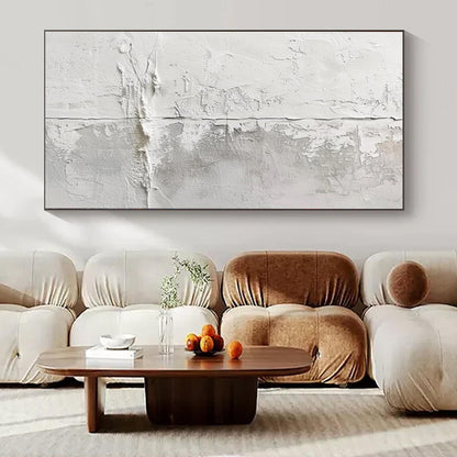 “White - Gray Textured Wall” – Minimalist Abstract Art CT1016