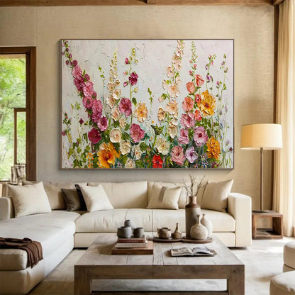 Colorful Wildflower Meadow Painting On Canvas DKH683