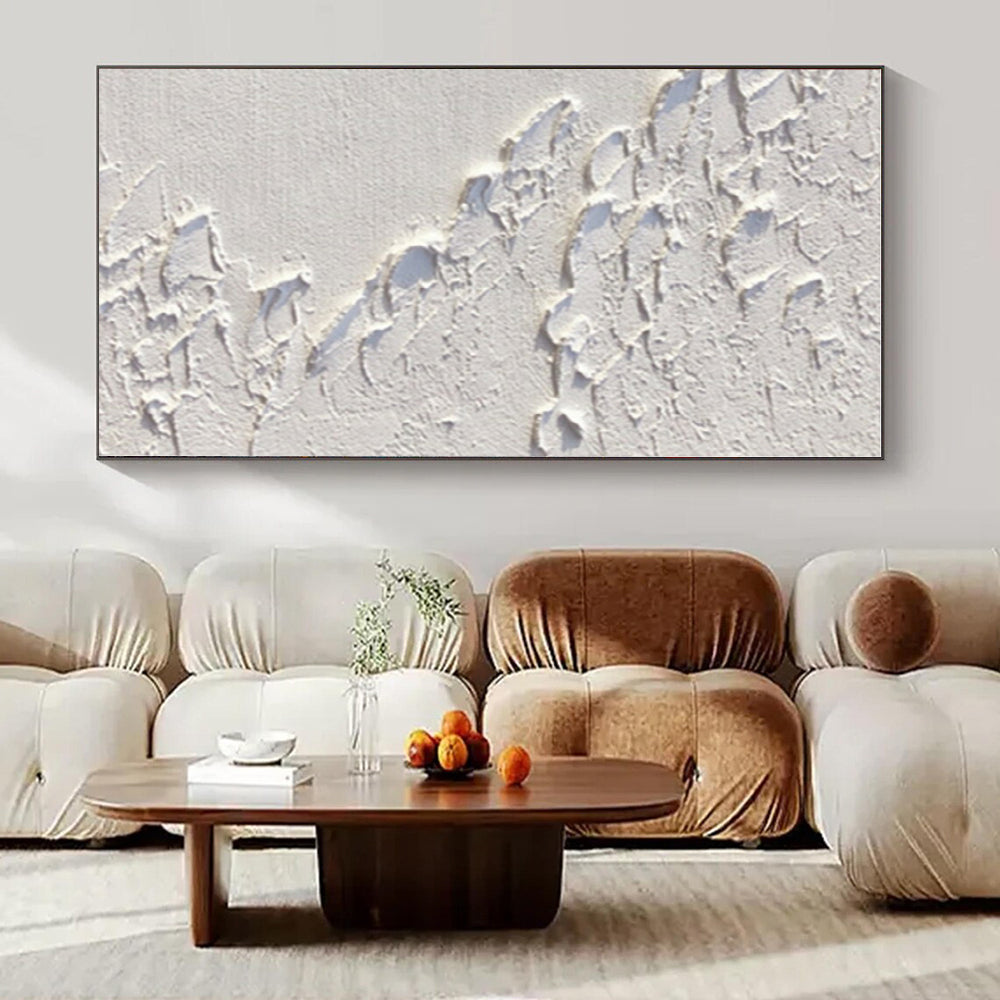 Cracked White Textures - Impasto Abstract Plaster & Paint CT1287