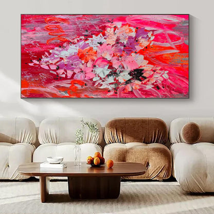 “Pink Floral with ‘Love’” – Romantic Flower Painting CT1197