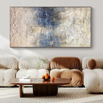 “Blue - Gray Blended Textures” – Abstract Textured Painting CT0965